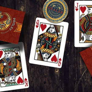 Paisley Poker Red Playing Cards by by Dutch Card House Company