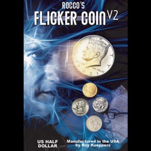 FLICKER COIN V2 (Half) by Rocco – Trick
