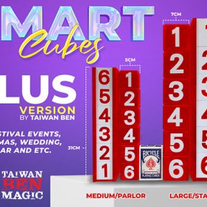 Smart Cubes PLUS RED (Large/Stage) by Taiwan Ben – Trick