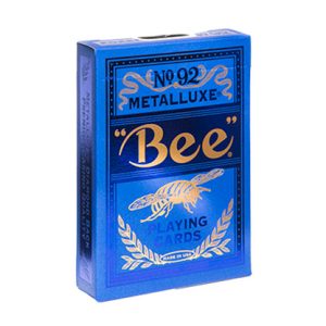 Bee Blue MetalLuxe Playing Cards by US Playing Card