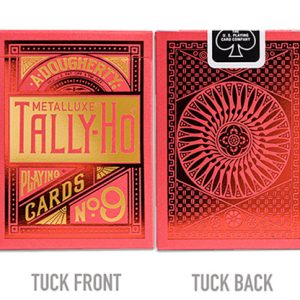 Tally-Ho Red (Circle) MetalLuxe Playing Cards by US Playing Cards