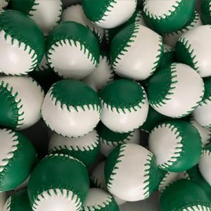 Set of  4 Leather Balls for Cups and Balls (Green and White) by Leo Smetsers – Trick