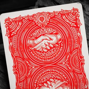 Deal with the Devil (Scarlet Red) UV Playing Cards by Darkside Playing Card Co