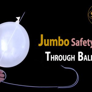 Jumbo Safety Pins Through Balloon Silver by Sorcier Magic