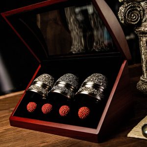 Artisan Engraved Cups and Balls in Display Box by TCC – Trick