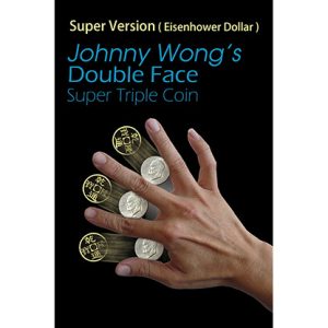 (Super Version) Double Face Super Triple Coin, Eisenhower Dollar Size by Johnny Wong – Trick