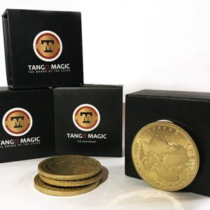 Replica Golden Morgan TUC plus 3 coins (Gimmicks and Online Instructions) by Tango Magic – Trick