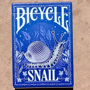 Gilded Bicycle Snail (Blue) Playing Cards