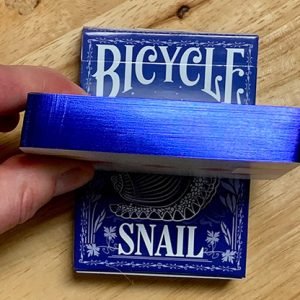 Gilded Bicycle Snail (Blue) Playing Cards