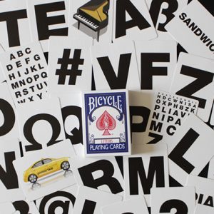 Bicycle Special LETTERS Blue Playing Cards (plus 10 Online Effects)