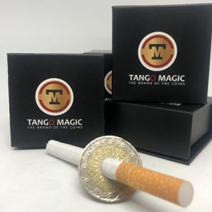 Pen or Cigarette Thru 2 Euros by Tango (E0012) – Trick