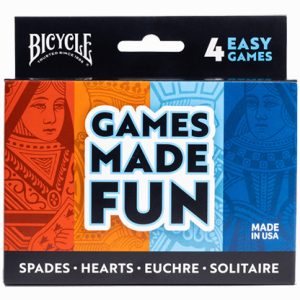 Bicycle 4 Game Pack (Euchre, Spades, Hearts and Solitaire) by US Playing Card