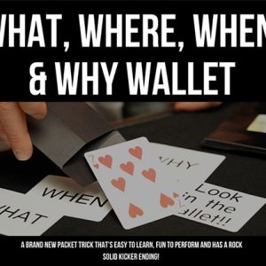 What, Where, When Wallet (Cartera Himber y Cartas Gaff) by Adam Wilber – Trick