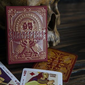 Shakespeare (Burgundy) Playing Cards