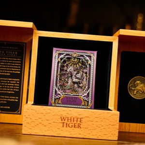 White Tiger Deluxe Wooden Box Set by Ark Playing Cards