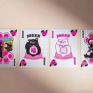 Bicycle Cat (Pink) Playing Cards by US Playing Card Co.