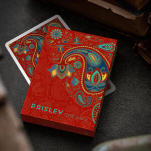 Plastic Paisley Poker Red Playing Cards by Dutch Card House Company