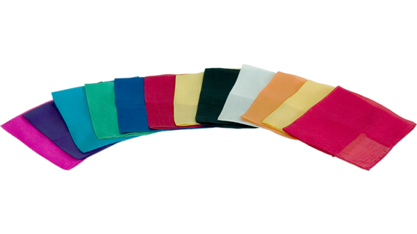 Silks 12 inch 12 Pack (Assorted) Magic by Gosh - Trick