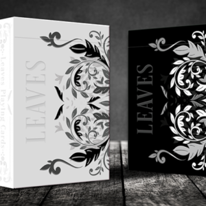 Leaves Black Playing Cards