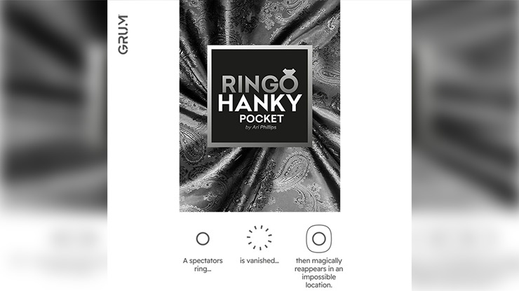 Ringo Hanky Pocket (Black for BABU) by GRUM® - Imagen 3