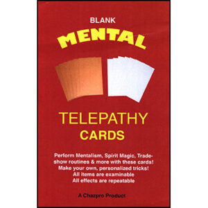 Mental Telepathy Cards (BLANK) by Chazpro Magic – Trick