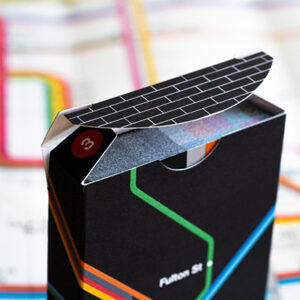 BLACK EDITION FULTON STREET MTA PLAYING CARDS (1972 VIGNELLI MAP EDITION)