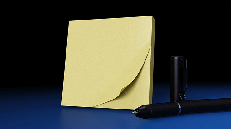 The Iarvel Magic Post-It Pad (Yellow) by Iarvel Magic
