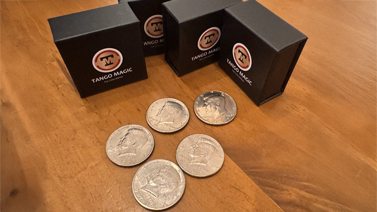 Expanded Shell Half Dollar (plus 4 Regular Coins) by Tango Magic