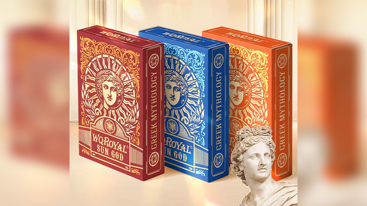 Sun God Greek Mythology Themed Blue Edition Playing Cards - Imagen 4