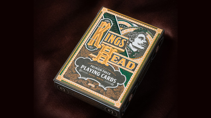 Kings Head (Green & Yellow) Playing Cards by Joker and the Thief