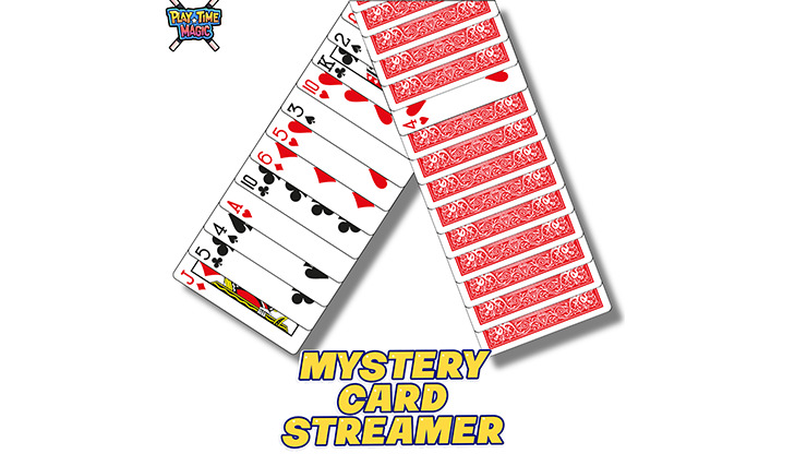 Mystery Card Streamer (Red 4 of Hearts) by PlayTime Magic DEFMA - Imagen 2