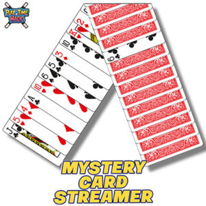 Mystery Card Streamer (Red 6 of Clubs) by PlayTime Magic DEFMA