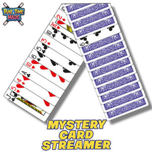 Mystery Card Streamer (Blue 6 of Clubs) by PlayTime Magic DEFMA