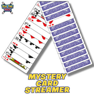 Mystery Card Streamer (Blue 4 of Hearts) by PlayTime Magic DEFMA