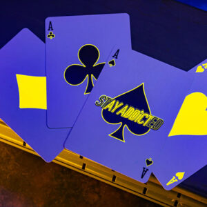 Bicycle Neon Rider Back Yellow-Starburst Deck Playing Cards