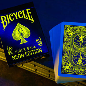 Bicycle Neon Rider Back Yellow-Starburst Deck Playing Cards