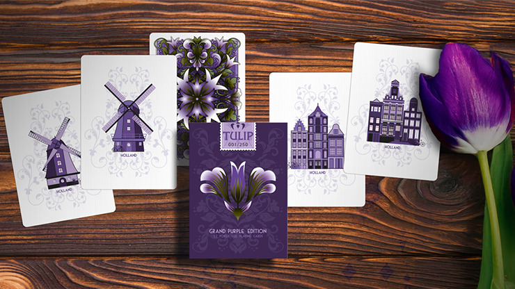 Grand Tulip Purple Playing Cards by Dutch Card House Company - Imagen 3