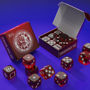 Forcing Dice Set by IARVEL Magic (Transparent Red)
