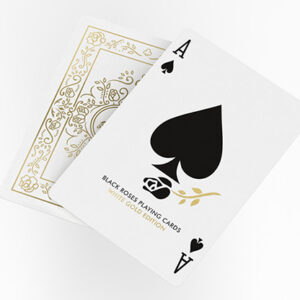 Black Roses White Gold Foil Playing Cards