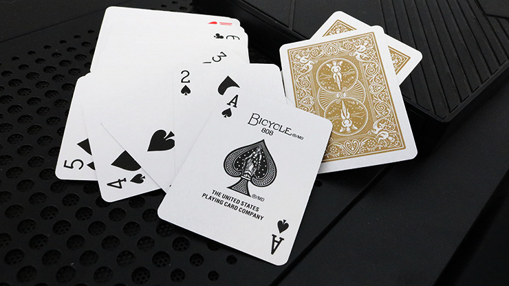 Mini Bicycle Cards (Gold) - Imagen 3