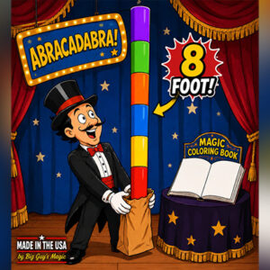 8 Foot Appearing Multi-Color Pole by Big Guy’s Magic – Coloring Book Kicker Finale