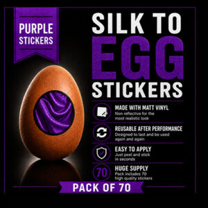 Silk to Egg Stickers (Purple) Pack of 70