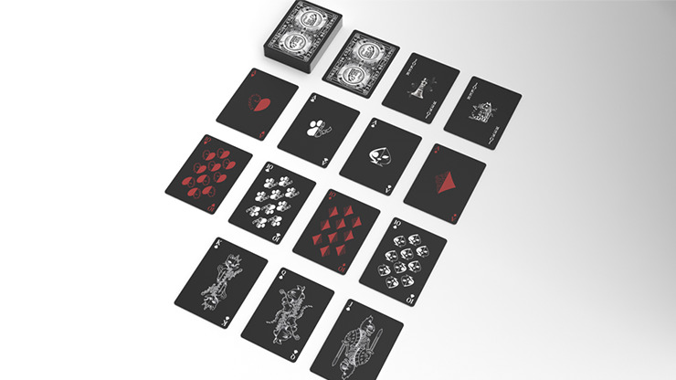 Schrodinger's Cat: Quantum Gilded Dead Black Playing Cards - Imagen 2