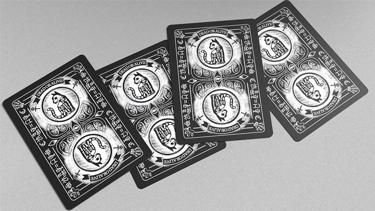 Schrodinger's Cat: Quantum Gilded Dead Black Playing Cards - Imagen 4